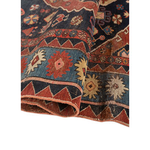 Alfombra de Lana Azul Anudada a Mano Aalam Paem-1411 9x12 Rectangular con Patrón de Medallón para Decoración de Sala de Estar o Uso en Pasillos - Product Image 2