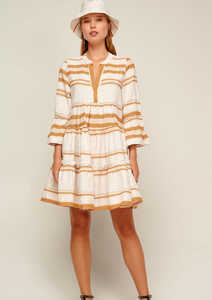 Vestido de algodón con estampado para mujer, ropa informal, Estilo Vintage, precio al por mayor - Product Image 3