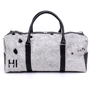 New Arrival Boho Western Cowhide Hairon Leather <b>Duffle</b> <b>Bag</b> <b>Large</b> Capacity Casual Durable Weekender Overnight Gym Sports Travel - Product Image 2