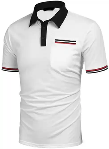 Venta al por mayor de alta calidad llano Casual Golf logotipo personalizado Polo Simple camisa para hombres Polo Golf camisas Slim Fit Polo camisetas - Product Image 5