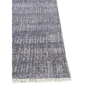 Tapis en laine et soie noué à la main Entropy Blue, style bohème, motif abstrait rectangulaire pour la maison et le couloir SKWS-129 - Product Image 4