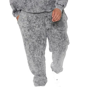 Nuevo chándal OEM personalizado para hombre, lavado con ácido, de gran tamaño, ajuste Regular, directo de fábrica, conjunto de Jogger de alta calidad, ropa de calle, chándal - Product Image 3