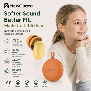 Children's Noise Reduction <strong>Ear</strong> <strong>Plugs</strong> Reusable Kids Silicone <strong>Ear</strong> <strong>Plugs</strong> for Sleep Study Travel Concert Hearing Protection OEM - Product Image 1