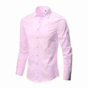 Men's New Style Formal Dress <b>Shirts</b> Long Sleeve Poplin Breathable Anti-Wrinkle Stand Collar for Autumn Season OEM Service - Product Image 6