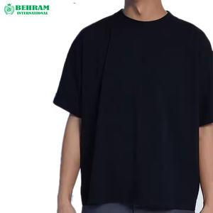 T-shirts fabriqués au Pakistan Service OEM Vente en gros T-shirts pour hommes Prix bas Respirant Durable noir Blanc Uni 100% Coton - Product Image 1