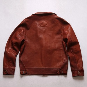 Super veste corsack en cuir de chèvre en peau de mouton véritable taille asiatique en tissu de toile - Product Image 6