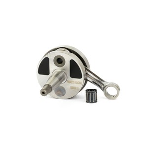 Vilebrequin de moto de compétition Pinasco 51 mm, cône 20 mm, en acier allié massif, neuf, pièce de rechange pour la course, fabriqué en Italie, avec roulement - Product Image 1