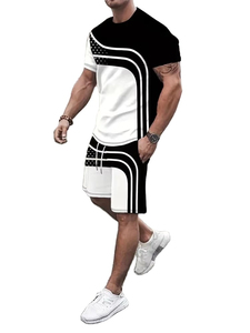 En ligne hommes été 2 pièces ensemble léger et élégant été ensemble hommes deux pièces parfait pour temps chaud vêtements de rue - Product Image 4