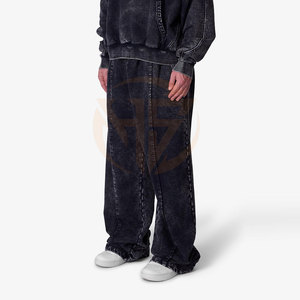 Nouveauté 2025, vente chaude, pantalon pour homme en denim délavé, vente en gros, design personnalisé, pantalon en denim délavé pour homme - Product Image 3