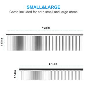 Paquete de 2 Herramientas Profesionales de Peluquería para Perros y Gatos, Peines para Perros de ABS con Puntas Redondeadas y Dientes de Acero Inoxidable para Eliminar Enredos y Nudos - Product Image 4