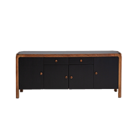 Buffet moderne Romy en bois de manguier arrondi pour salon, chambre et hôtel
