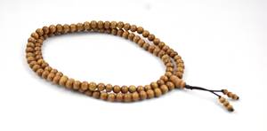 108 8mm Round Sandalwood <b>Loose</b> <b>Beads</b> Bulk Mala Made in India for Yoga and Mala Making - Product Image 3