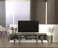 Mueble de TV de Madera de Lujo de 180 cm, Exclusivo y Moderno, para Sala de Estar, Comedor y Uso en Hoteles, Textil Riversand, Superventas