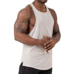 Camiseta sin mangas de punto sin costuras para hombre, chaleco de fitness de verano, logotipo personalizado, color sólido, camiseta de entrenamiento, ajuste holgado extragrande, venta al por mayor - Product Image 4