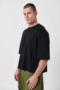 เสื้อยืดโอเวอร์ไซส์240 GSM แขนสั้นผ้าฝ้ายธรรมดาสไตล์ฮิปฮอปสำหรับผู้ชายจากผู้ผลิต - Product Image 4