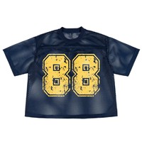 Jersey de Fútbol Americano con Diseño Personalizado, Impresión por Transferencia de Calor, Corte Cuadrado, Holgado, Malla Transpirable, 100% Poliéster, de Secado Rápido