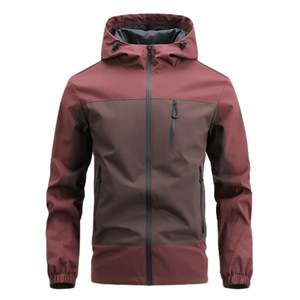 แจ็กเก็ตมีซิปรูดเต็มสำหรับผู้ชายแจ็คเก็ตมีฮู้ดกันน้ำสไตล์ออกแบบได้ตามต้องการสำหรับทำกิจกรรมกลางแจ้งเดินป่าปีนเขา - Product Image 1