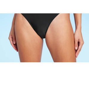 Wild Fable Set Bikini 2 Pezzi Nero da Donna, Slip a Vita Alta e Reggiseno Push-Up, Logo Personalizzato, Spandex/Nylon, Taglie XS-XL per il Bagno - Product Image 3