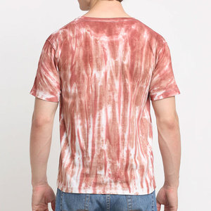 Men's Microfiber <b>Tie</b>-Dyed Short Sleeve T-Shirt Custom Logo Print Hip Hop Style for Gym Use OEM Available - Product Image 3