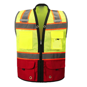 Customized Logo Waterproof Breathable Reflective Safety Vest CE Certified OEM Workwear Jacket with Polyester Construction - Product Image 2
