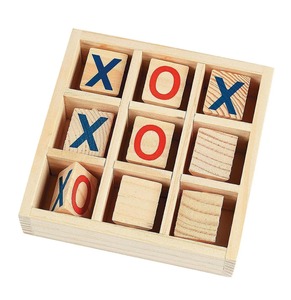 Mesa de centro rústica tradicional, proveedor al por mayor, juegos de decoración, regalo para interior y exterior, Tic Tac Toe, tablero de juego de madera pulida - Product Image 6