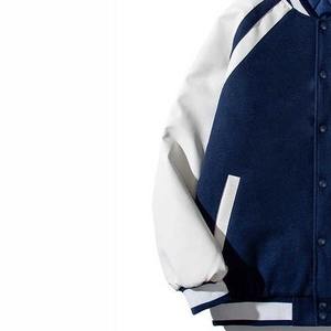 Veste universitaire pour hommes personnalisée couleur bloc fermeture à glissière et bouton vestes d'université pour hommes avec conception de panneau vente en gros OEM - Product Image 4