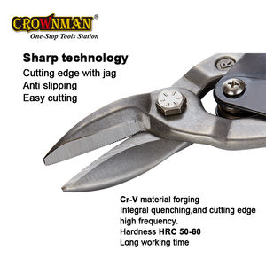 Outils de coupe CROWNMAN, cisailles d'<span class=keywords><strong>aviation</strong></span> multi-usages de <span class=keywords><strong>type</strong></span> taïwanais CR-V de 10 pouces, gauche/droite/droite, cisailles à tôle - Product Image 4