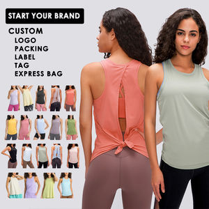 Custom Logo Fashion <b>Sexy</b> Gym Workout Crop Top Casual Sportswear Women Bra Singlet Hollow Back <b>Tube</b> Top for Ladies - Product Image 5