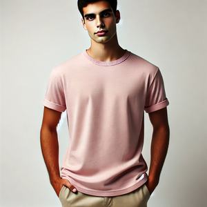 Camiseta informal OEM con diseño de logotipo personalizado para hombre, camiseta de talla grande holgada de seda helada de verano, manga corta, estampado ligero - Product Image 4