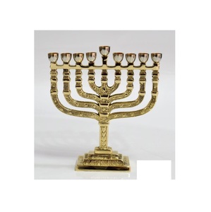Porte-bougies de Menorah, meilleures ventes, bougeoirs religieux, hanoukka, Menorah, 7 branches, exportateur indien - Product Image 5