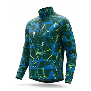 Veste à fermeture éclair sur le côté pour homme, sublimée, respirante, pour la course à pied, le fitness et la salle de sport - Product Image 1