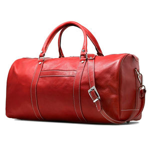 Vente en gros de sac polochon de voyage étanche sport gym en cuir véritable pliable avec logo de mode personnalisé - Product Image 4