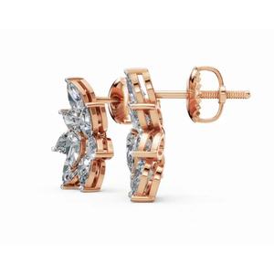 Pendientes de Diamantes con Forma de Gota de Rocío Brillante, Oro de 9 KT, 14 KT, 18 KT, Joyería Cultivada en Laboratorio, Proveedor Mayorista OEM B2B para Exportación - Product Image 2