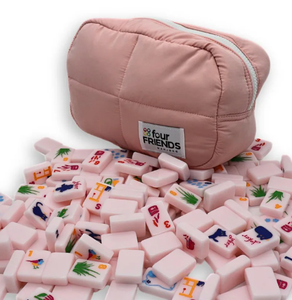 Custom Melamine <b>Mahjong</b> Pink Acrylic American <b>Mah</b> <b>Jongg</b> Game Set Hand Painting <b>Mahjong</b> Tiles - Product Image 6