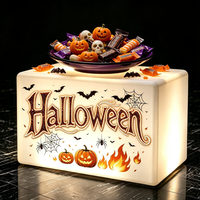 Luci LED di Halloween a Batteria per Esterni, Design Personalizzato con Cappello da Strega, Teschio e Fantasma per Eventi di Gruppo e Raduni