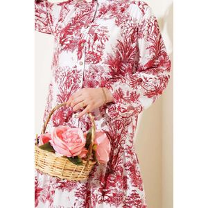 Robe en Viscose à Motifs Floraux Filli Bordeaux - Product Image 4
