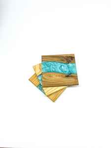 แผ่นรองแก้วเรซิ่นทนทาน ผลิตจากไม้กระถินเทศและไม้มะม่วง ให้พื้นผิวแข็งแรง ป้องกันน้ำ - Product Image 5