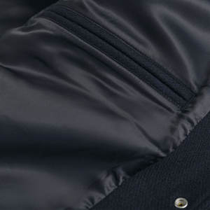 Customization Available Men's Solid Casual Stand Collar Lettermen College Baseball Varsity Coated Jacket Front Premium - Product Image 6