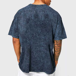 T-shirt décontracté délavé à l'acide pour hommes du meilleur fabricant 100% coton Service OEM manches courtes coupe ample col rond facile à porter - Product Image 5