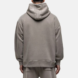 Sweat à capuche d'hiver délavé à l'acide pour homme, personnalisé, avec appliqué, broderie, vintage, délavé à l'acide, 100% coton molleton - Product Image 2