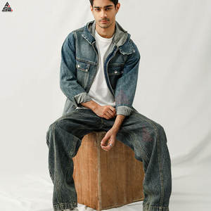 แจ็คเก็ตเดนิมผ้าแคนวาส 100% ผ้าฝ้าย สำหรับผู้ชาย สไตล์ลำลอง สีพื้น มีกระเป๋า บางเบา เหมาะสำหรับฤดูหนาว คุณภาพสูง ปรับแต่งโลโก้ด้านหน้าได้ ระบายอากาศได้ดี - Product Image 5