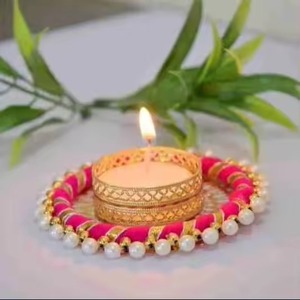 Bougeoir indien, décoration d'escalier de cadeau de retour, décor de mariage indien, décor de fête, décoration indienne, support de lumière de thé - Product Image 5