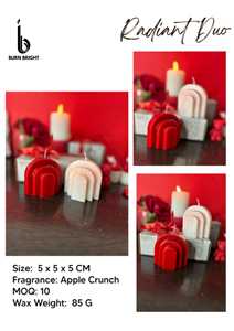 Premium Decorative Radiant Duo <b>Candle</b> Valentine Day Wax <b>Candle</b> for Home & Special Occasions <b>Wholesale</b> for Best Price - Product Image 4