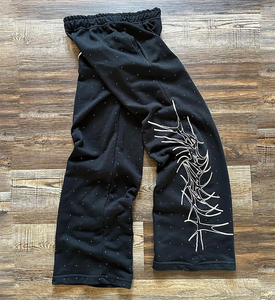 OEM Pantalon de survêtement évasé personnalisé Pantalon de survêtement évasé en coton et nylon Pantalon de jogging pour hommes Pantalon de survêtement évasé pour hommes - Product Image 2