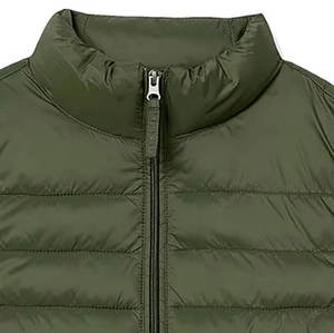 เสื้อกั๊กขนเป็ดโพลีเอสเตอร์สำหรับผู้ชาย, เสื้อกั๊กขนเป็ดเบาสบายระบายอากาศได้ดีมีซิปด้านหน้า - Product Image 5