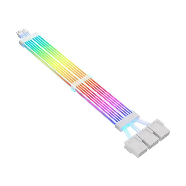 TrueNort VGA 3x8-Pin to 12+4 Pin 360° ARGB Extension Cable ARGB Lighting Effect