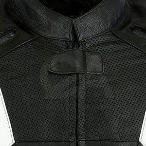 Chaqueta de Cuero para Hombre, Invierno, Cuello Alto, Cierre Frontal, Mangas Ajustables, Costuras Reforzadas, Transpirable, Secado Rápido, Práctica - Product Image 5