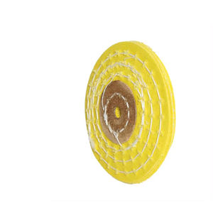 Ruedas pulidoras de algodón con borde de maquinilla de afeitar amarillo al mejor precio Producto abrasivo de calidad superior - Product Image 4
