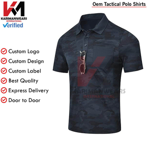 Polo de camuflaje para hombre, camiseta de golf, camiseta de rendimiento de manga corta, tela de Piqué, Polo con cuello transpirable, Jersey, deportes de senderismo, al aire libre - Product Image 2