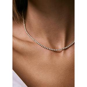 Collier tennis en or jaune Madison avec diamants et pierre de naissance - Product Image 4